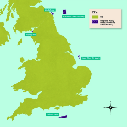 illustrative map showing locations of the proposed HMPAs