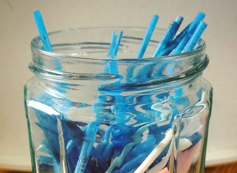 Cotton bud sticks collected on Crosby beach